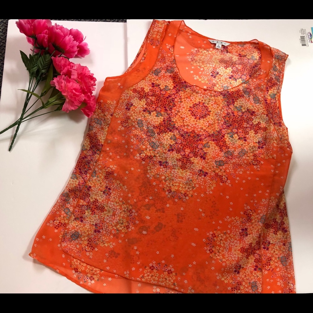 CAbi Orange Blouse